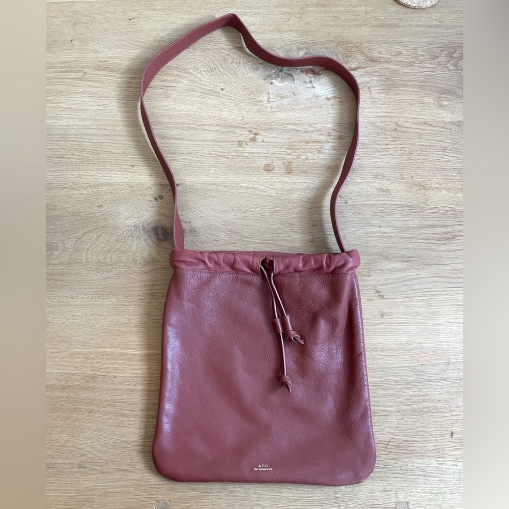 APC leather tote shopping bag NWOT